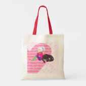 Meisje verliefd tote bag (Achterkant)