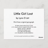 Meisje verloren briefkaart (Achterkant)