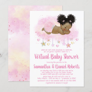 Meisje Virtuele Drive By Baby Shower Uitnodiging