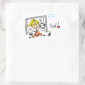 Meisje Voetbal Goal Keeper Stickers (Tas)