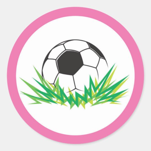 Meisje Voetbal Party Stickers (Voorkant)