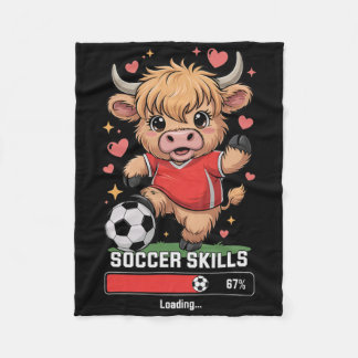 Meisje Voetbalvaardigheden Laden Vaarzen Team Moed Fleece Deken