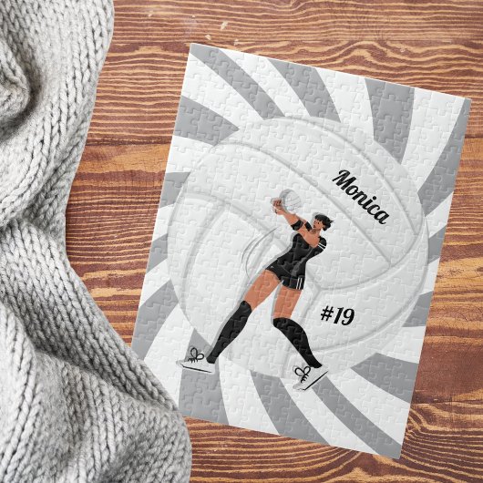 Meisje Volleyball Player Kind Naam Jersey Team Num Legpuzzel