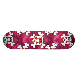 Meisje voor de huid en de harten skateboard