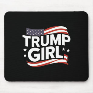 Meisje voor Donald Trump Schattig Trump Vlag Vrouw Muismat