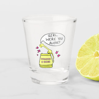 Meisje was jij alleen? Shot glaasje Glas