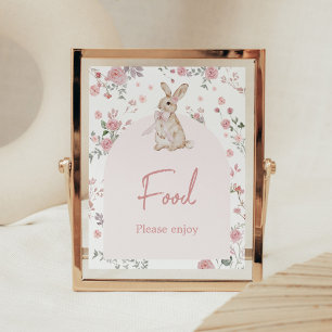 Meisje wat konijntje Baby shower eten Poster