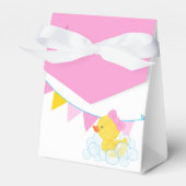 Meisje Waterverf Rubber Duck 1e Verjaardagstraktat Bedankdoosjes (Voorkant Zijde)