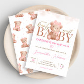 Meisje we kunnen nauwelijks wachten Baby shower Kaart