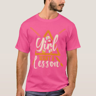Meisje wil een les grappig biljart t-shirt