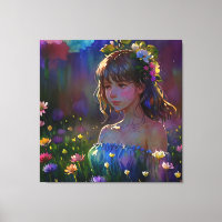 *~ Meisje Wilde Bloemen AP56 Magische Kunst het Sc