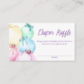 Meisje Winter Kerstluier Raffle Ticket Informatiekaartje (Voorkant)