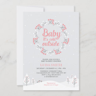 Meisje Winter Wonderland Baby Shower, Sprinkle Kaa Kaart