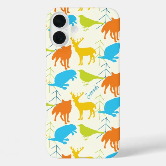 Meisje Woodland Animals Fox Pattern iPhone 5 Case-Mate iPhone Case (Achterkant)