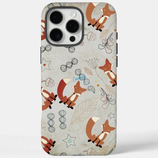 Meisje Woodland Dieren Fox Pattern Case-Mate iPhone Case (Achterkant)