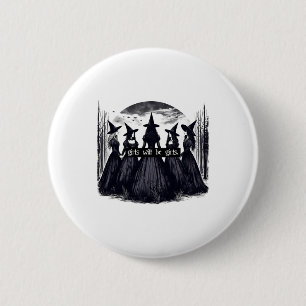 Meisje wordt meisjes heks Halloween grappige Witch Ronde Button 5,7 Cm
