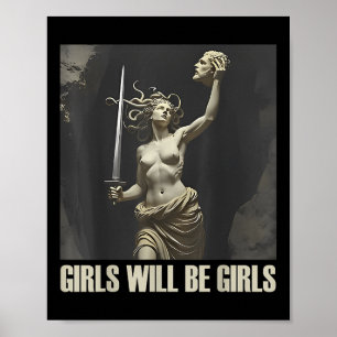 Meisje Zal Meisjes T-Shirts Medusa Feministische V Poster