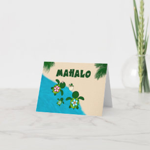 MEISJE Zee SCHILDPAD Familie Baby shower Dank je P Bedankkaart