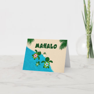 MEISJE Zee SCHILDPAD Familie Baby shower Dank je P Bedankkaart