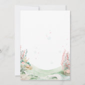 Meisje Zee Turtle Baby shower Kaart (Achterkant)