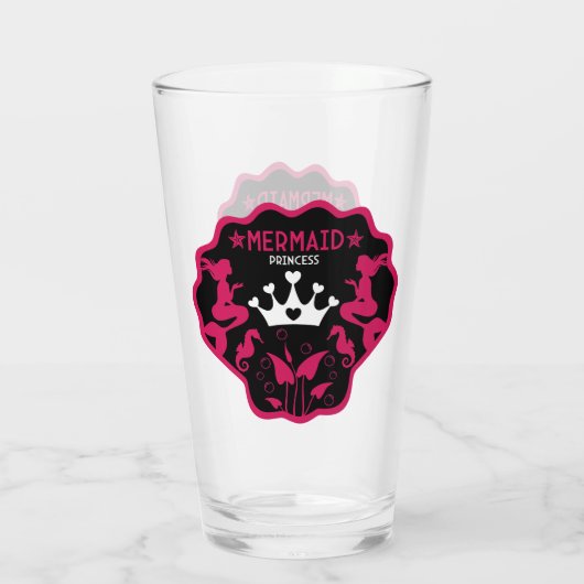 Meisje Zeemeermin Prinses Glas (Achterkant)