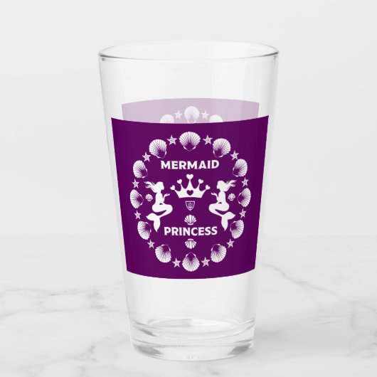Meisje Zeemeermin Prinses Glas (Voorkant)