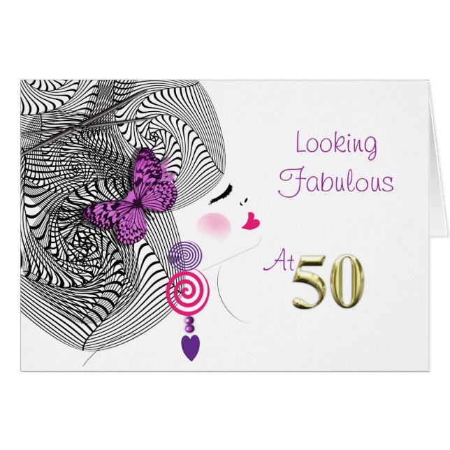  meisje ziet er geweldig uit naar vijftig (Voorkant Horizontaal)