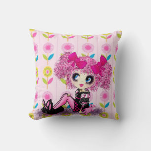  meisjeKawaii PinkyP door LeahG Kussen
