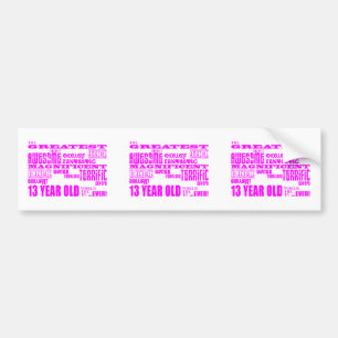 Meisjes 13e verjaardag : Roze GROOTSTE 13-jarige Bumpersticker