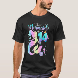 Meisjes 14e verjaardag Deze Zeemeermin is 14 jaar T-shirt