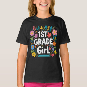 Meisjes 1e klas meisje eerste klas terug naar scho t-shirt