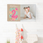 Meisjes 2e verjaardag Foto Spandoek (Insitu)