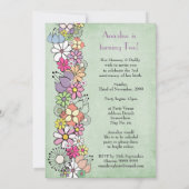 Meisjes 2e verjaardag Uitnodiging voor Aangepaste  (Achterkant)