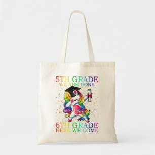 Meisjes 5th Grade Afstuderen Magical Unicorn Gift Tote Bag