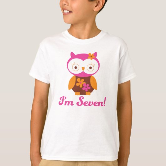 Meisjes 7th Birthday T-shirt (Voorkant)