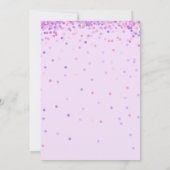 Meisjes 8e verjaardag Achtste verjaardag Confetti Kaart (Achterkant)