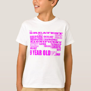 Meisjes 9e verjaardag: Roze de grootste 9 jaar oud T-shirt