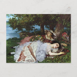 Meisjes aan de Banken van de Seine, 1856-57 Briefkaart