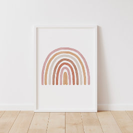 Meisjes Aardse Boho Regenboog Nursery Poster