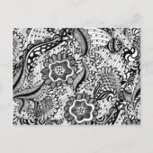 Meisjes Abstracte Floral Briefkaart (Voorkant)