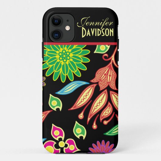 Meisjes Abstracte Floral Monogram iPhone5 Case-Mate iPhone Case (Achterkant)