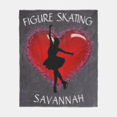 Meisjes Afbeelding Chalkboard Hart met naam Fleece Deken (Voorkant)