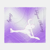 Meisjes Afbeelding Paars en wit Abstract Fleece Deken (Voorkant (Horizontaal))