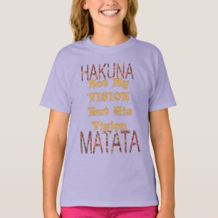 Meisjes-Afrikaanse  kleuren Hakuna matata T-shirt