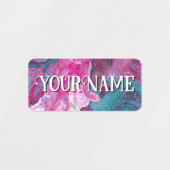 Meisjes Agate Marmeren School Naam Kinderopvang Labels (Design 1)