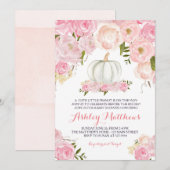 Meisjes Baby pompoen Baby Douche Uitnodigingen (Voorkant / Achterkant)