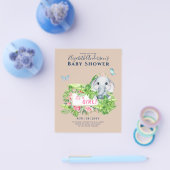 Meisjes Baby shower Elephant Flyer (Enkel)