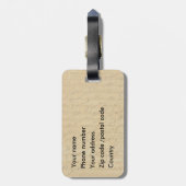 Meisjes bagagelabel met vogel en bloemen (Achterkant verticaal)