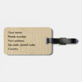 Meisjes bagagelabel met vogel en bloemen (Achterkant horizontaal)