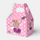 Meisjes Ballerina 6e verjaardagsfeestje bedankt ge Bedankdoosjes (Achterkant)